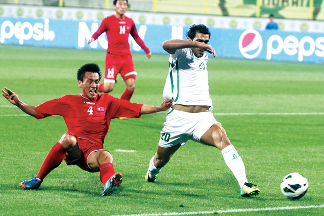 "العراق نجح في تجربته أمام كوريا \tتصوير - عمران خالد"