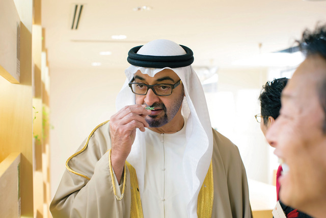 "محمد بن زايد يطلع على التجربة الزراعية الفريدة"