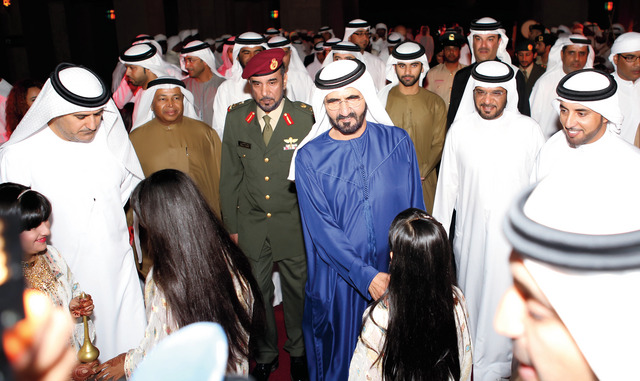 "محمد بن راشد خلال حضوره حفل افتتاح البطولة\t\t\tتصوير: موهان"