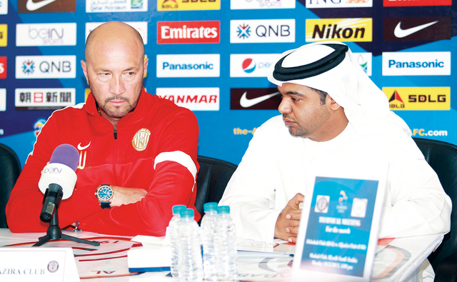 "زينغا خلال المؤتمر الصحافي للمباراة\tالبيان"