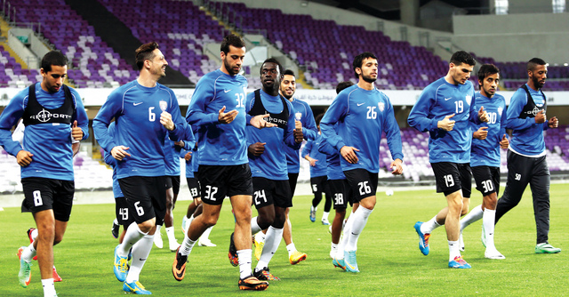 "العين جاهز لمواجهة الاتحاد السعودي\t تصوير: ناصر بابو"