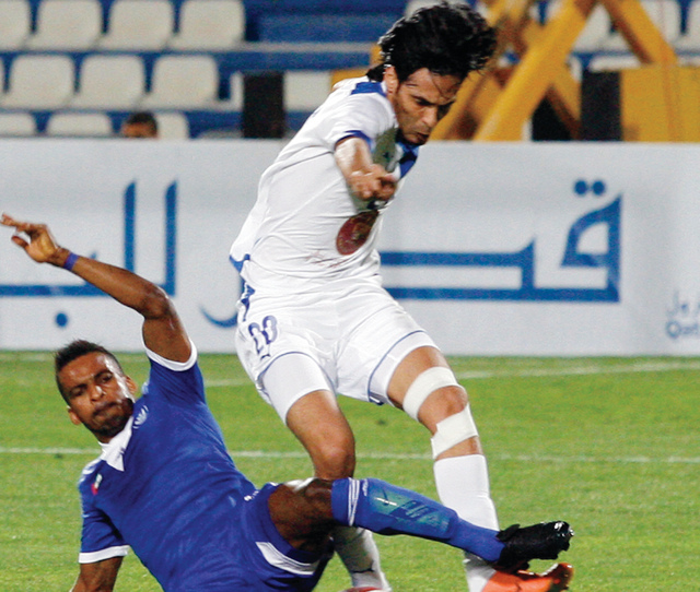 "جانب من مباراة النصر والخور تصوير - عاطف الغمري"