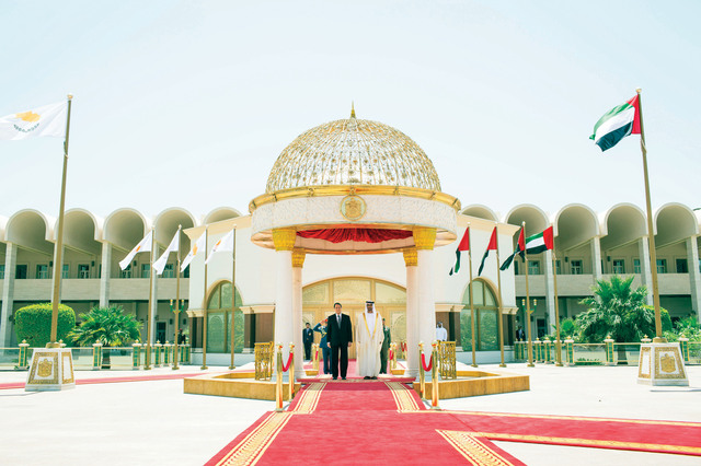 "سموه خلال استقباله نيكوس أناستاسياديس"