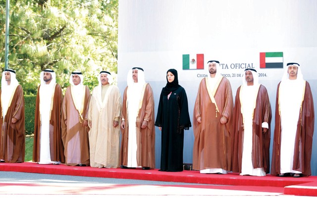 "عبدالله بن زايد وأحمد بن سعيد ومحمد القرقاوي وريم الهاشمي ومحمد الشيباني ومصبح الفتان وخليفة سليمان و سعيد راشد الزعابي"