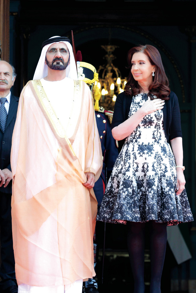 "محمد بن راشد ورئيسة الأرجنتين"