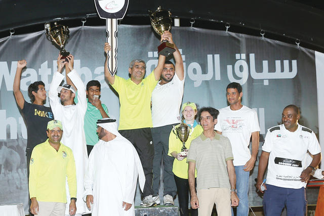 "الأبطال عقب التتويج"
