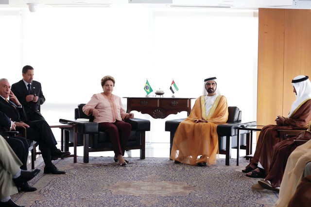 "نائب رئيس الدولة خلال مباحثاته مع رئيسة البرازيل"