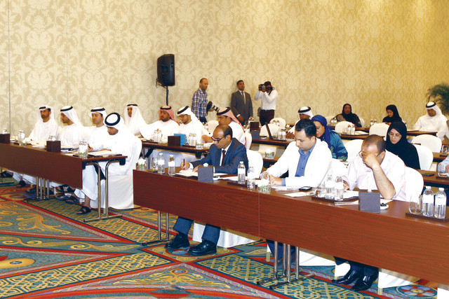 "جانب من المؤتمر الصحافي الذي عقدته الهيئة امس في ابوظبي"