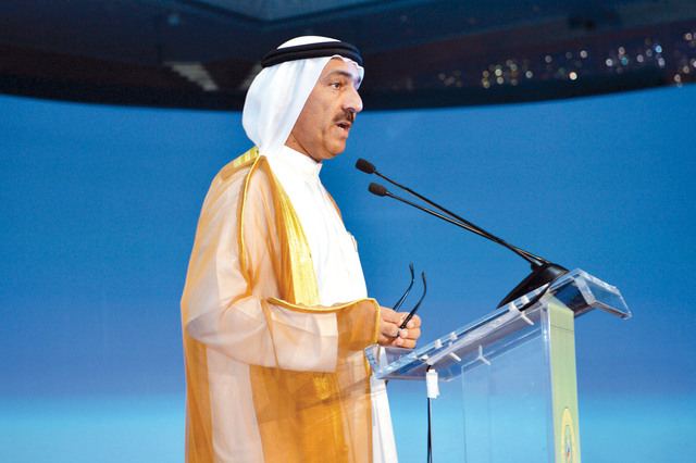"محمد بن فهد متحدثا خلال الحفل"
