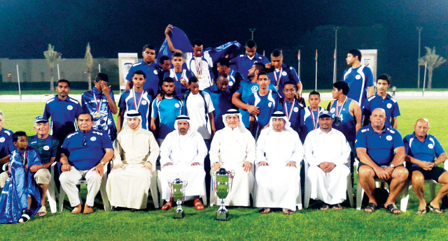 "المهري والزعابي وصالح مع فريق النصر البطل من المصدر"