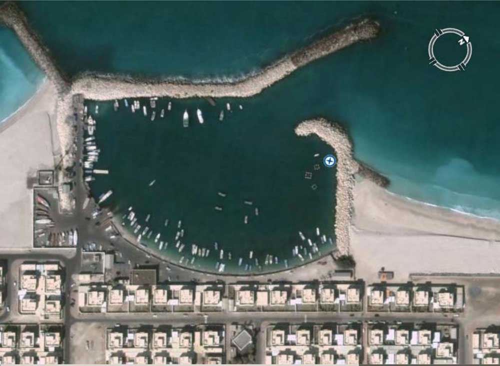 "صورة قديمة لما كان عليه الميناء في جميرا قبل سنوات"