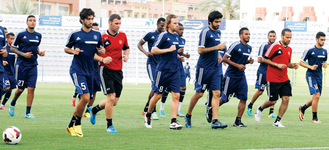 "لاعبو النصر خاضوا التدريبات بقوة وهدفهم اللقب الخليجي البيان"