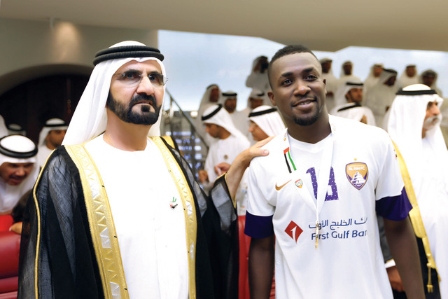 "محمد بن راشد يهنىء دياكيه"