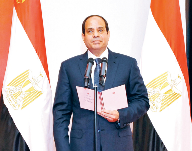 "السيسي يؤدي اليمين القانونية\tأي.بي.أيه"