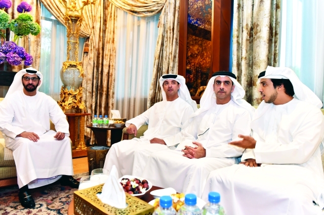 "حمدان وهزاع وسيف ومنصور بن زايد"