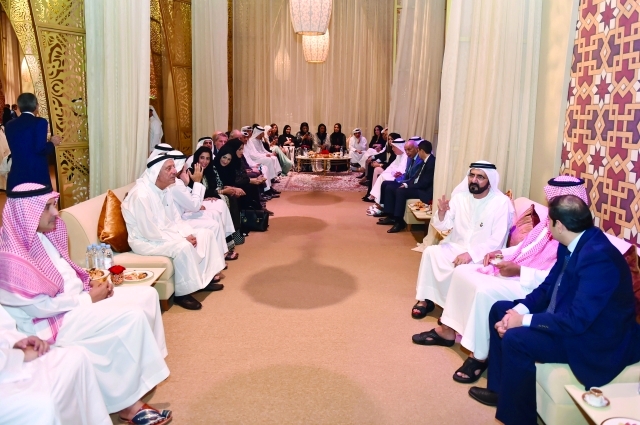 "محمد بن راشد آل مكتوم نائب رئيس الدولة رئيس مجلس الوزراء حاكم دبي   يستقبل الإعلاميين في قصر زعبيل    تصوير محمد هشام"