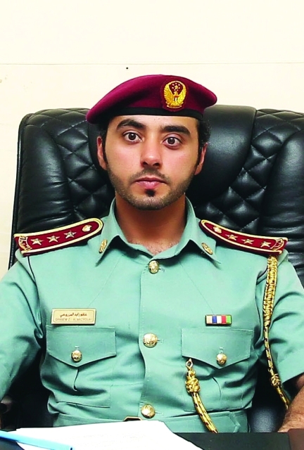 "النقيب غانم زايد المزروعي مدير مكتب القائد العام للدفاع المدني."