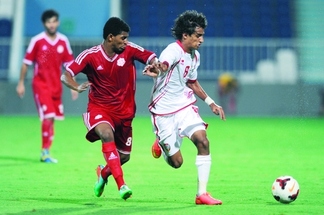 "جانب من مباراة منتخبنا الأولمبي مع ظفار - البيان"