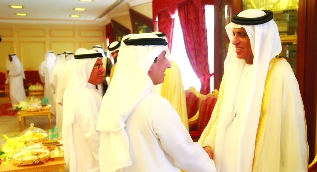 "وسموه خلال تقبل تهاني المواطنين"