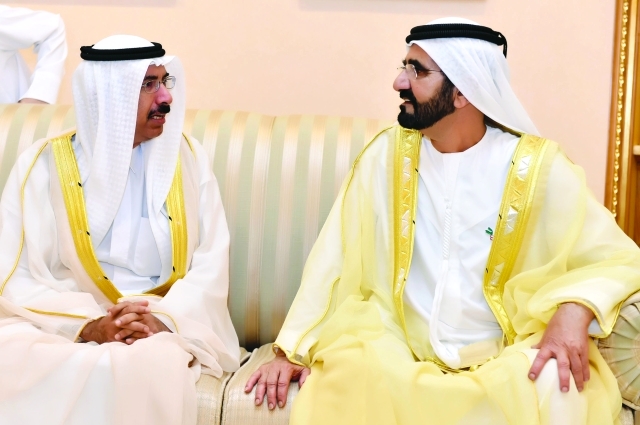 "محمد بن راشد يتلقى التهاني من محمد المر"