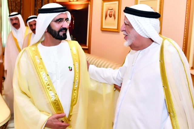 "محمد بن راشد يتقبل تهاني عبيد الله"