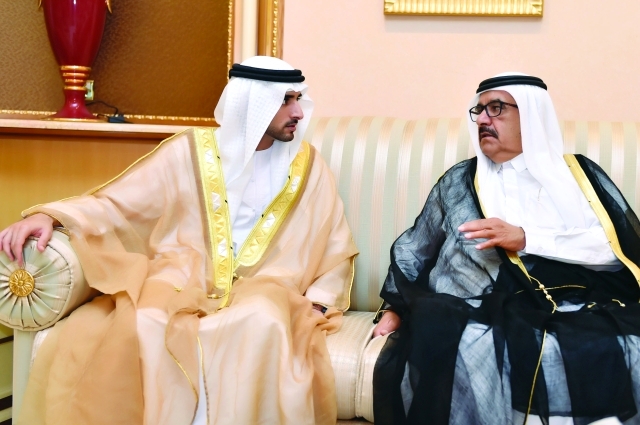 "حمدان بن محمد وحمدان بن راشد خلال التهاني"