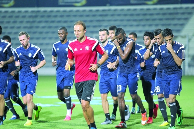"جانب من تدريبات العميد قبيل مغادرته إلى ألمانيا البيان"