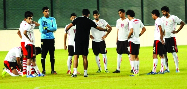 "جانب من تدريبات سابقة لمنتخبنا الأولمبي البيان"