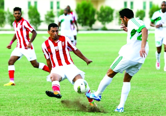 "من مباراة الفجيرة ومسافي \tالبيان"