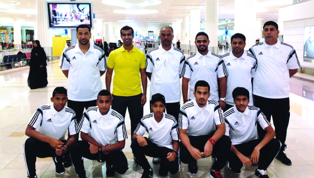 "الوفد أثناء مغادرته دبي إلى ألمانيا للمشاركة في الدورة التدريبية المتخصصة \tالبيان"