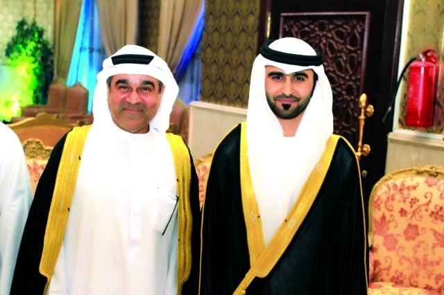 "العريس عبدالله ووالده جاسم علي"