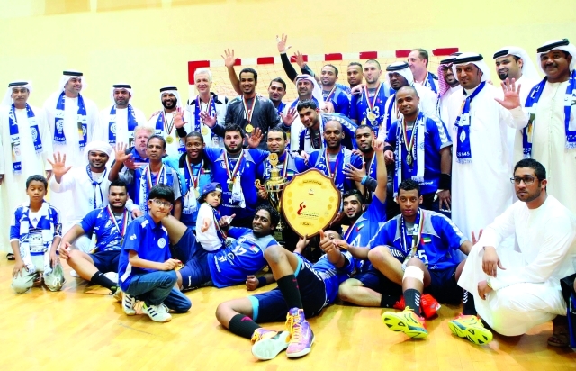 "النصر بطل دوري رجال اليد 2014 \t البيان"