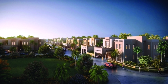 "منظر هندسي لمشروع مدن حيث تقع فلل نسيم"
