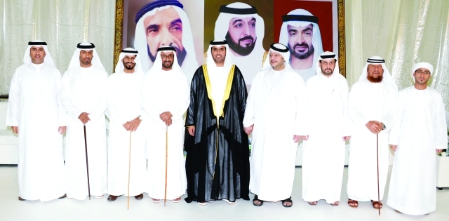 "سعيد بن طحنون وفيصل بن سلطان القاسمي والعريس وعدد من الأهل"