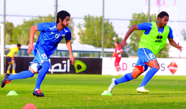 "من تدريبات سابقة لمنتخب الشبابالبيان"