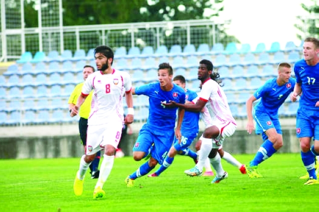 "من مباراة منتخب الشباب أمام سلوفاكياالبيان"