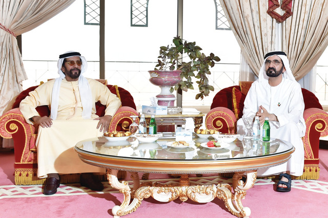 "محمد بن راشد وطحنون بن محمد"