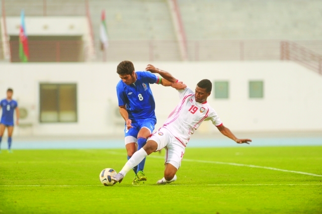 "من مباراة منتخب الشباب الودية مع منتخب أذربيجانالبيان"