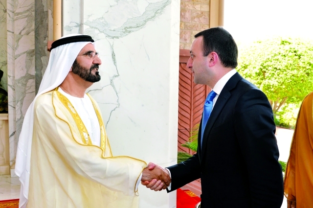 "نائب رئيس الدولة خلال استقباله إيراكلي غاريبا"