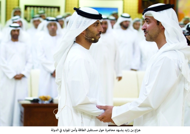 "هزاع بن زايد مستقبلاً وزير الطاقة"