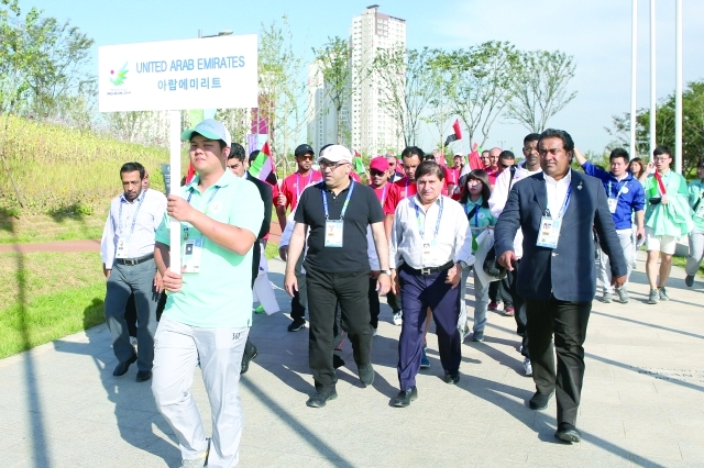 "خلال مباراة الإمارات والأردن"