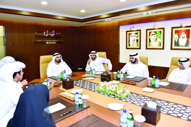 ".. وسموه خلال الاجتماع بحضور حمدان ومكتوم بن محمد وسعيد بن مكتوم وسامي القمزي وأحمد سعيد المنصوري وسارة الجرمن"