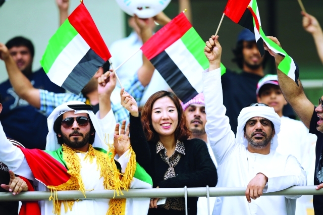 "الجمهور يؤازر منتخبنا في المباراة"