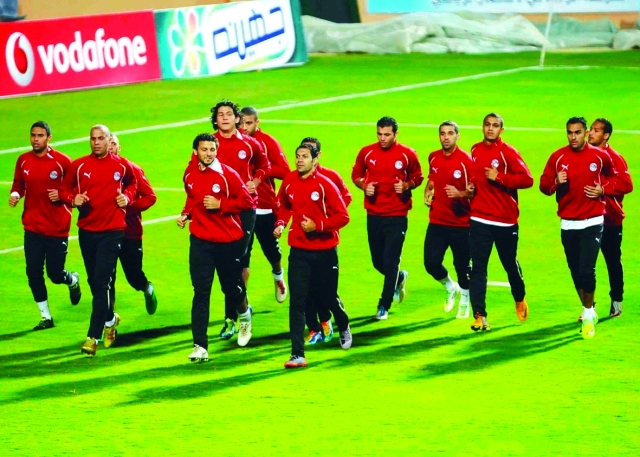 "من تدريبات سابقة للمنتخب المصري البيان"