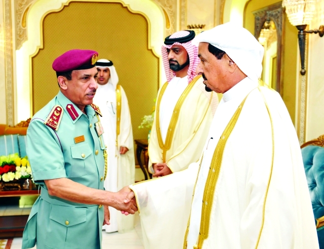 "حاكم عجمان وولي عهده يتقبلان تهاني علي علوان"
