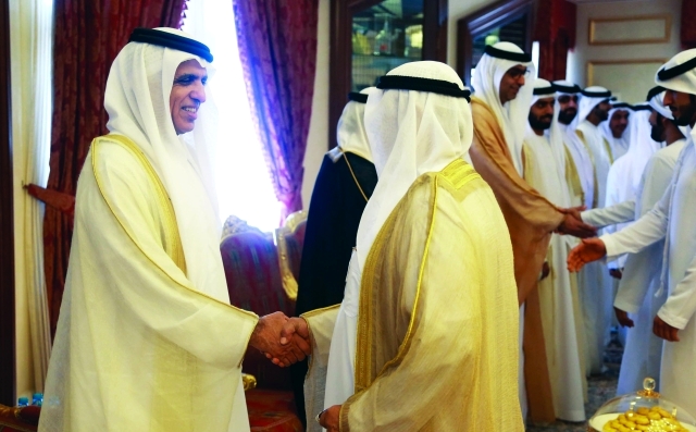 "سعود بن صقر يتقبل التهاني بالعيد وام"