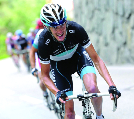 "ANDY SCHLECK ATTACKS ON STAGE SEVEN OF THE 2011 TOUR DE SUISSE"