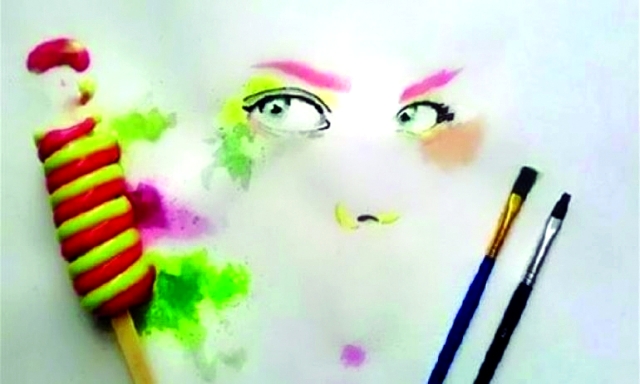 "صور الرسم بالآيس كريم"