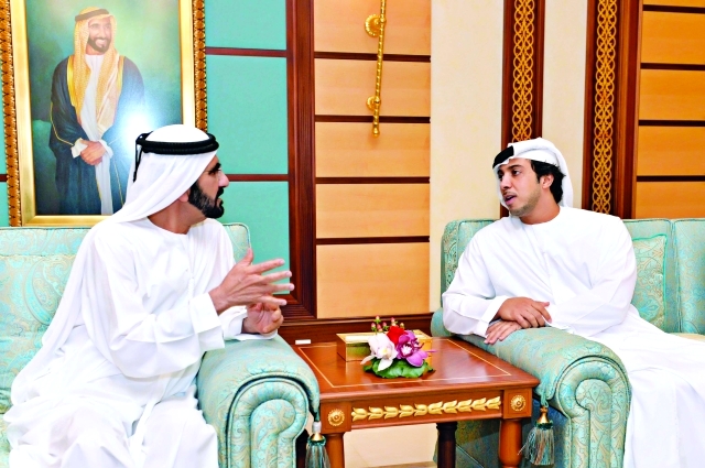 "5 محمد بن راشد في حديث مع منصور بن زايد"