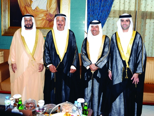 "عبدالله المسعود ومحمد صالح بن بدوة والعريس ووالده"